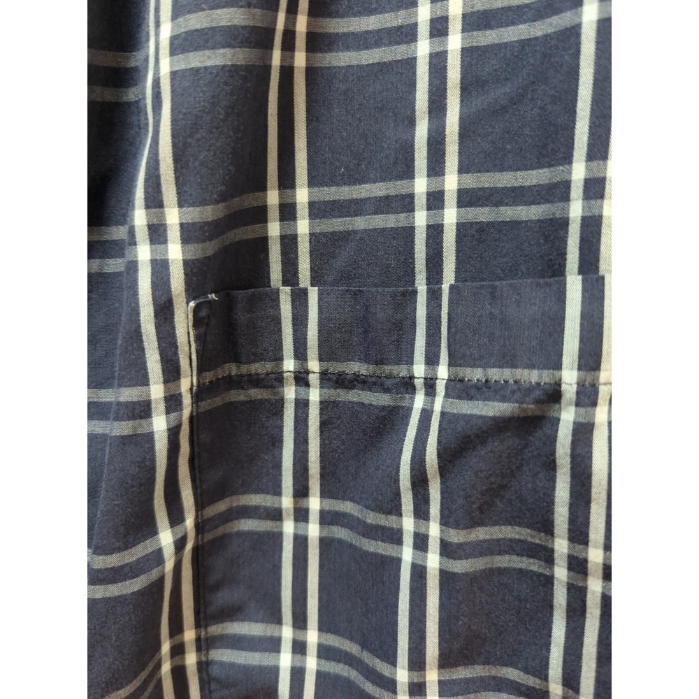Basic Editions XL men button front plaid 4 shirts black blue orange short sleeve - Picture 15 of 15